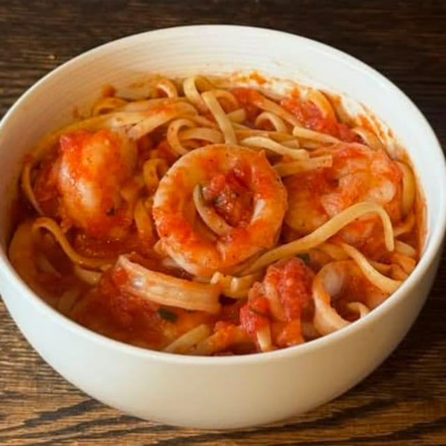 Linguini With Seafood.