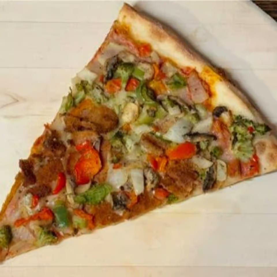 Vegetable Pizza Slice.