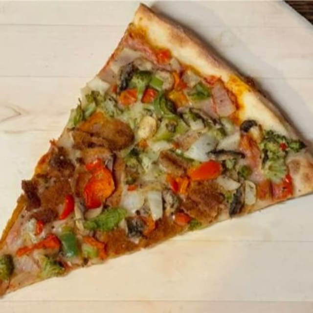 Vegetable Pizza Slice.