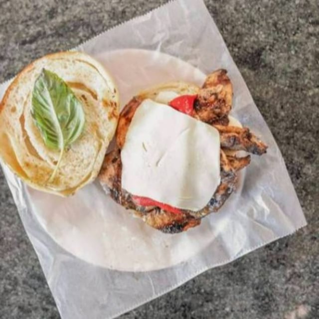 Roasted Pepper Grilled Chicken Panini.