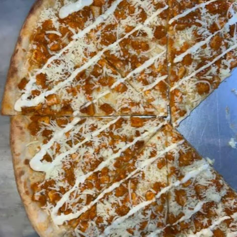 Buffalo Chicken Pizza Pie.