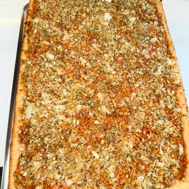 Sfincione Pizza Slice.